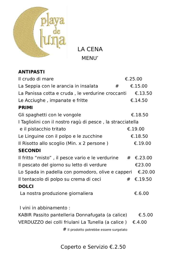 cena Giugno 26