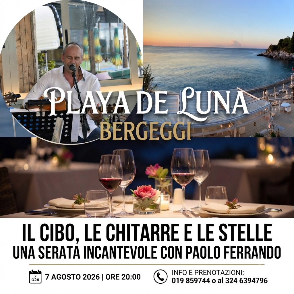 Cena con Musica Playa de Luna BERGEGGI